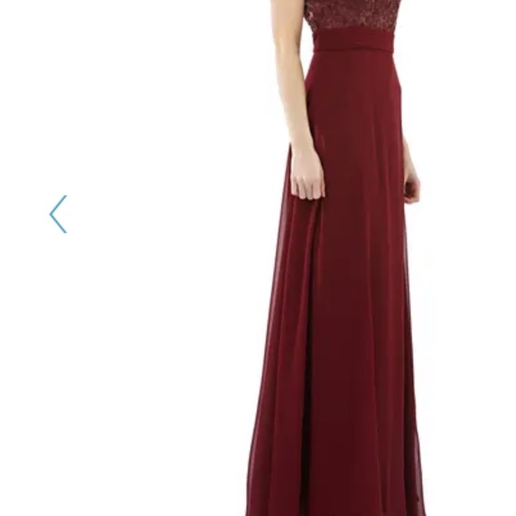 JS Collections Embroidered Illusion Bodice Dress - Picture 5 of 11